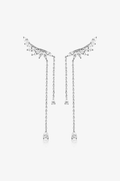 Platinum-Plated Crawl Earrings