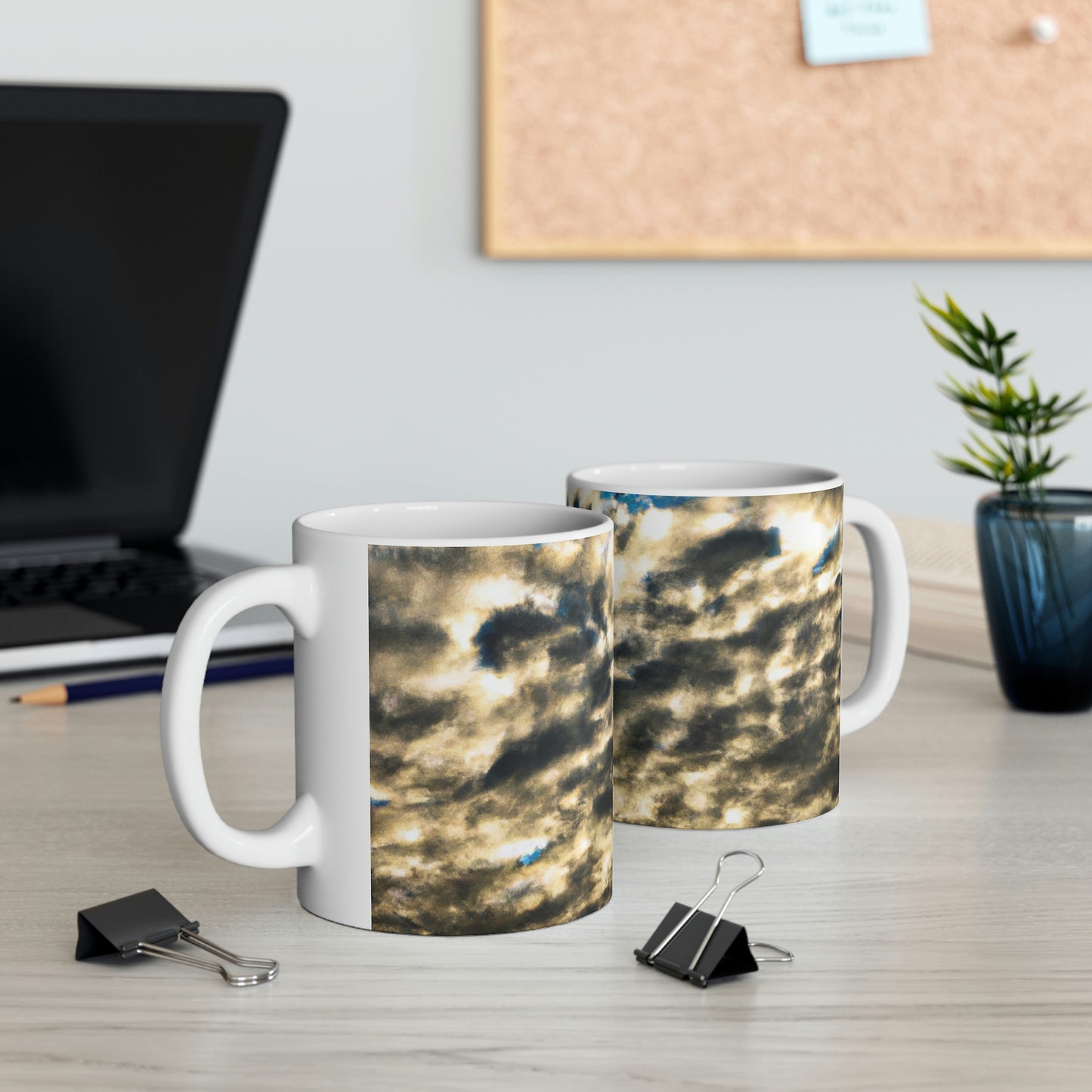 "Un reflejo de Celestial Mirage". - La Taza de Cerámica Alienígena 11 oz