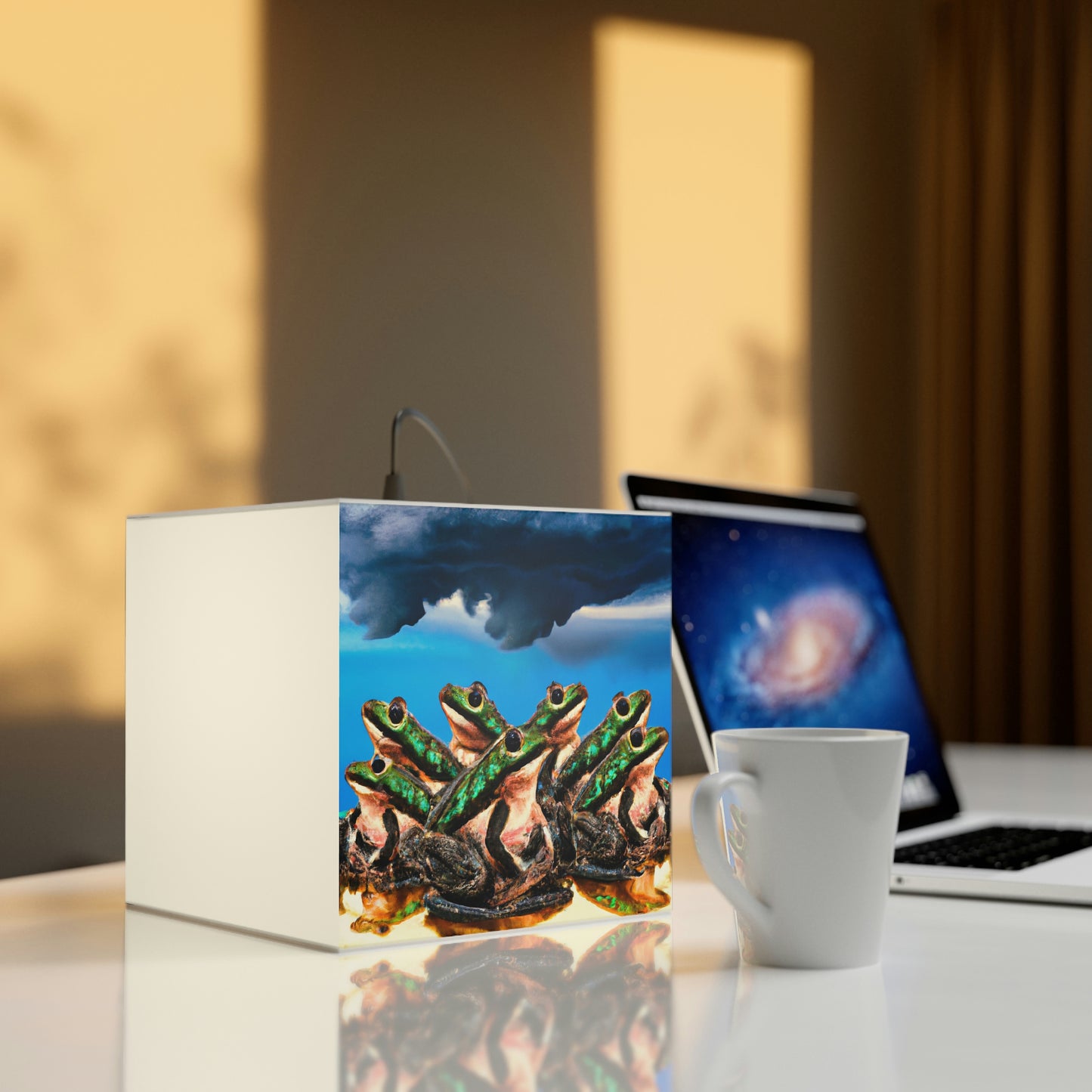 "Ein Froschchor im Gewitter" - Die Alien Light Cube Lampe