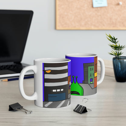 "Alien Misadventure in the City" - The Alien Ceramic Mug 11 oz