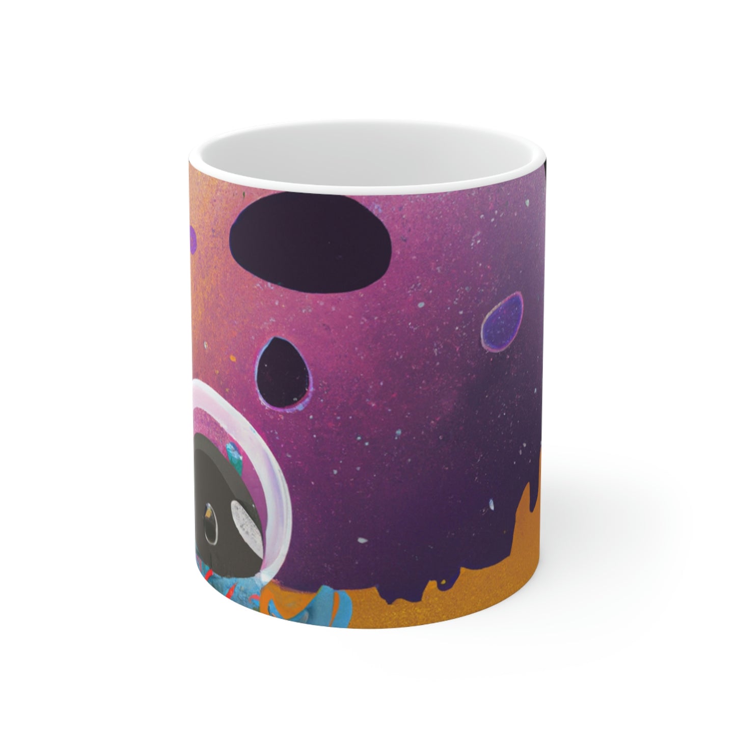 "Exploring the Unknown: The Adventures of a Space Captain and the Mysterious Planet" - The Alien Ceramic Mug 11 oz