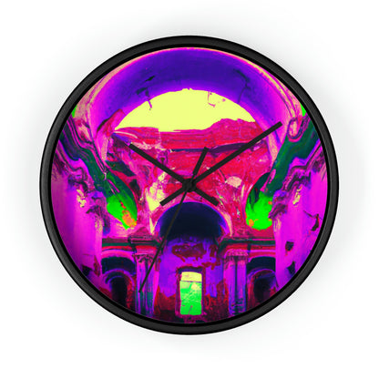 Mystical Madness: Crazy Colors in the Forgotten Cathedral - The Alien Wall Clock