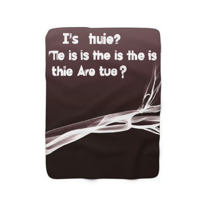 "The Meaning of Life: Exploring What it Means to be Truly Alive" - The Alien Sherpa Fleece Blanket