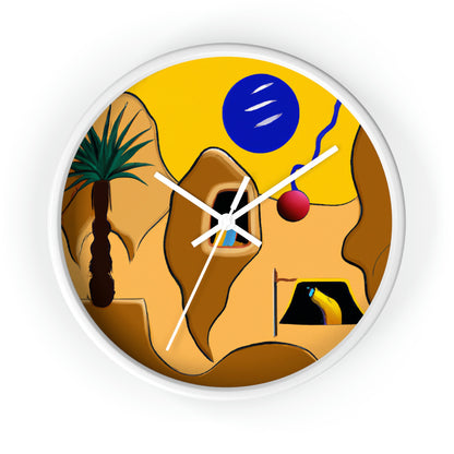 "Desert Mirage: The Forgotten Oasis" - The Alien Wall Clock