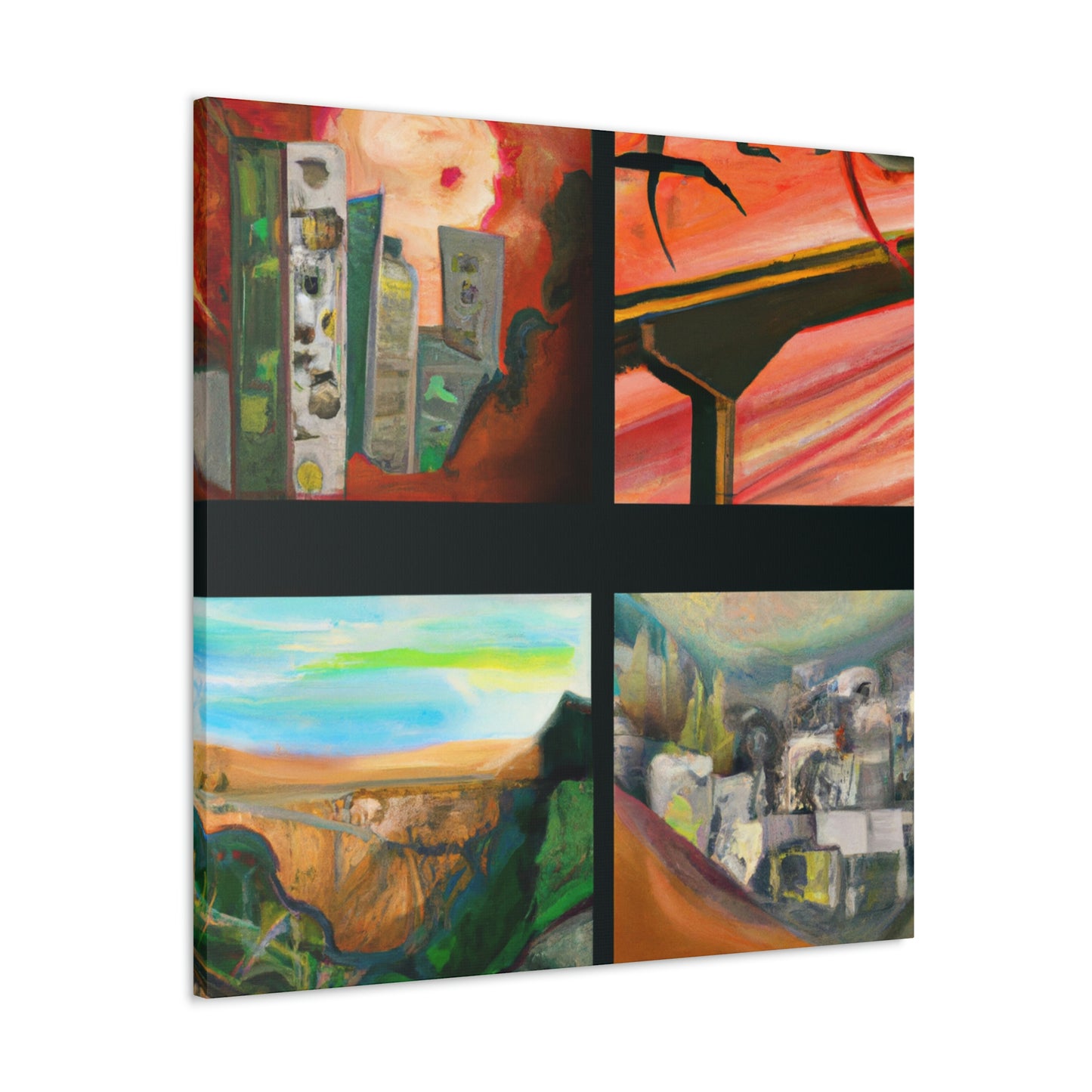 "Environments Contrasted: Nature, Urbanity, and Beyond" - Canvas