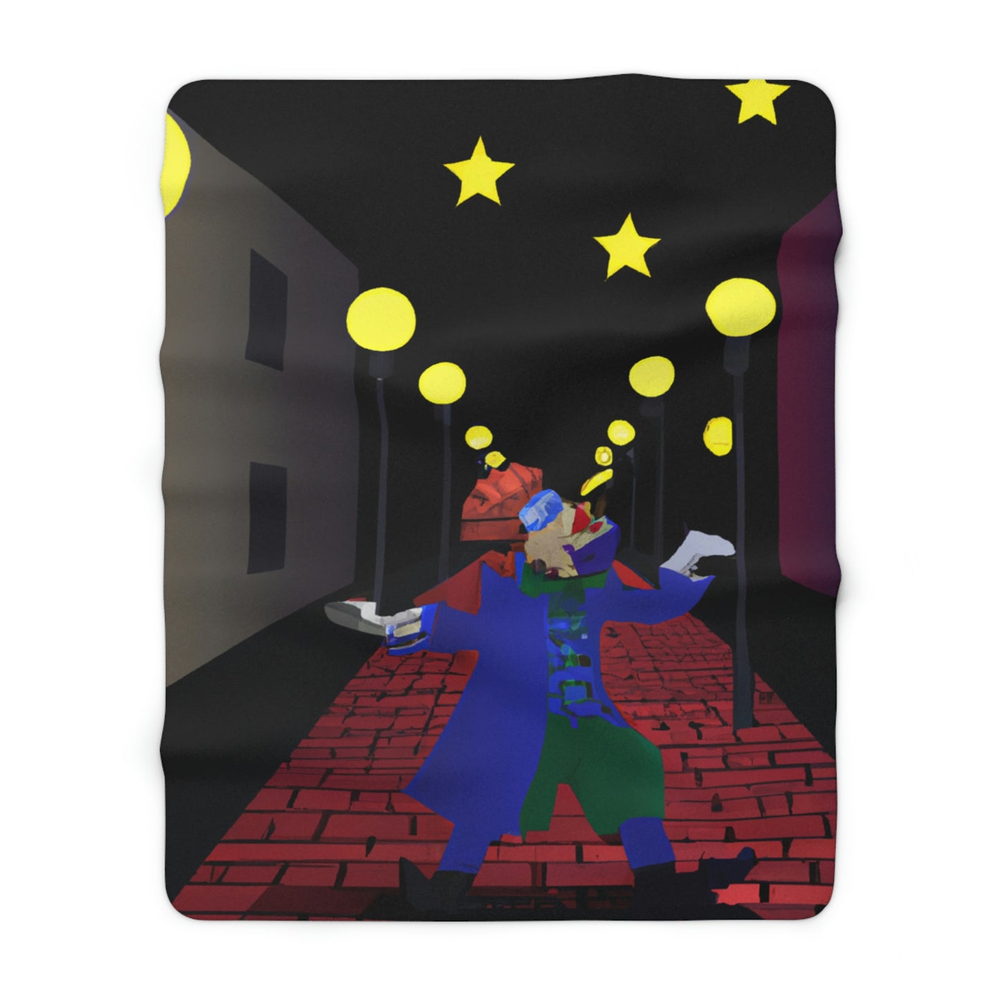 "Alley Star Juggler" - The Alien Sherpa Fleece Blanket