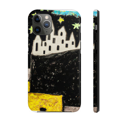 "Cosmic Oasis: Eine Reise in eine schwimmende Stadt inmitten des Sternenmeers" - Die Alien Tough Phone Cases