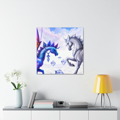 "The Crystal War: Dragon vs Pegasus" - The Alien Canva