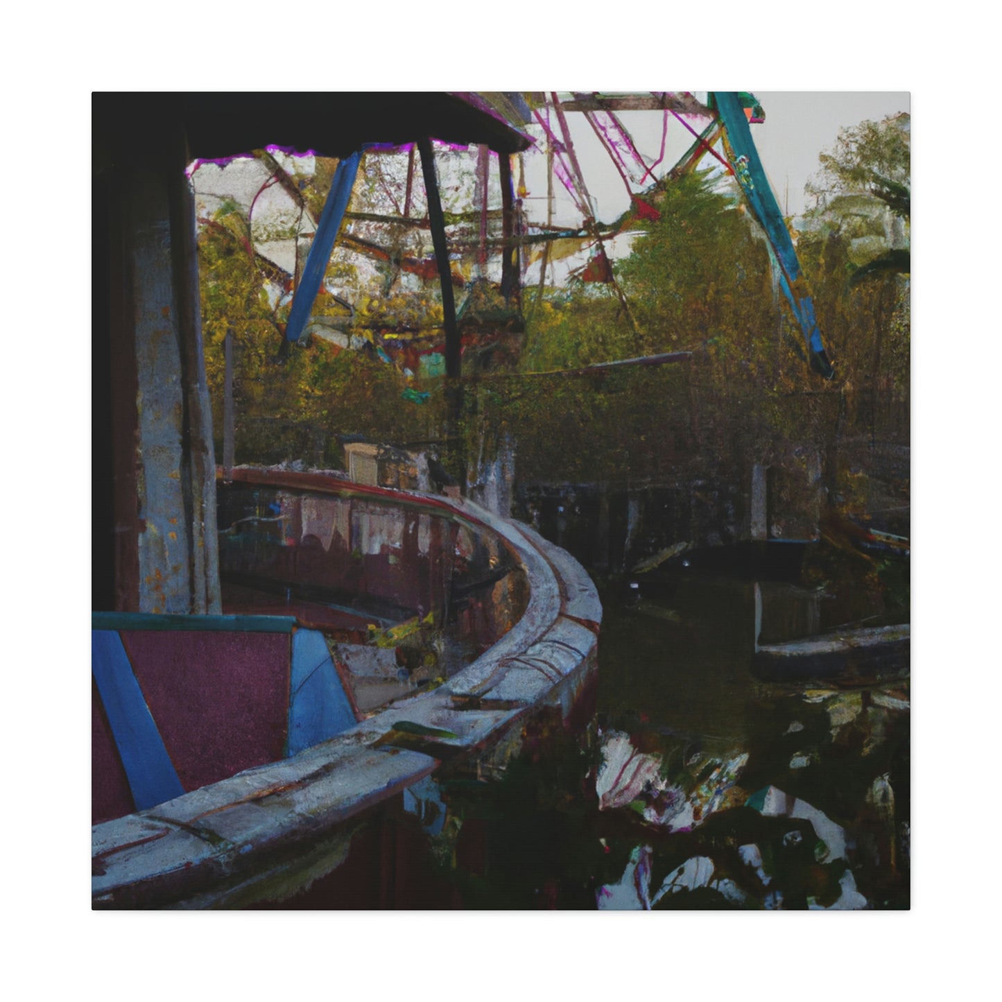 "Lost in the Funhouse: Exploring the Abandoned Amusement Park" - The Alien Canva