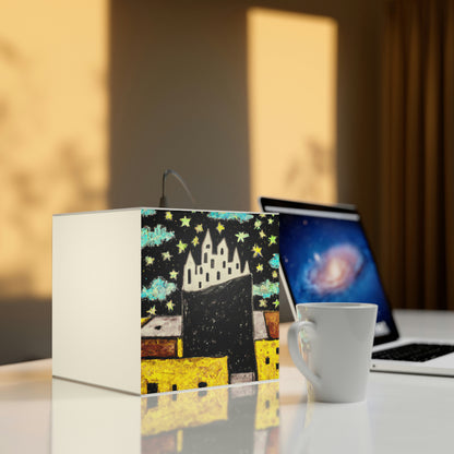 "Cosmic Oasis: A Journey to a Floating City Amid the Sea of Stars" - The Alien Light Cube Lamp