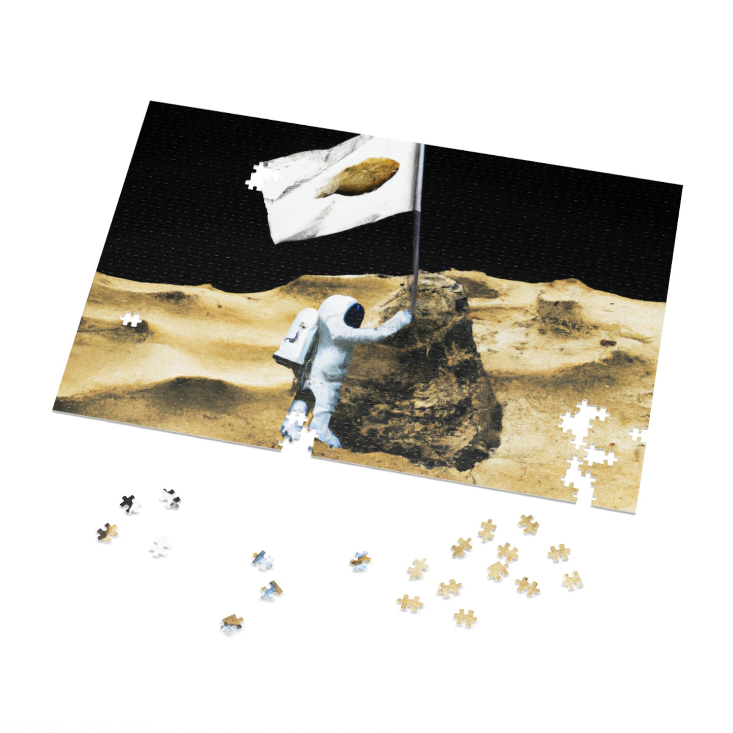 "Claiming Space: The Astronaut's Asteroid Flag Planting" - The Alien Jigsaw Puzzle