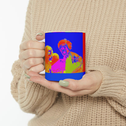 "Se encuentra una amistad inesperada". - La Taza de Cerámica Alienígena 11 oz