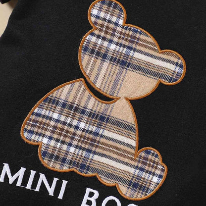 Baby MINI BOSS Bear Graphic Short Sleeve Romper