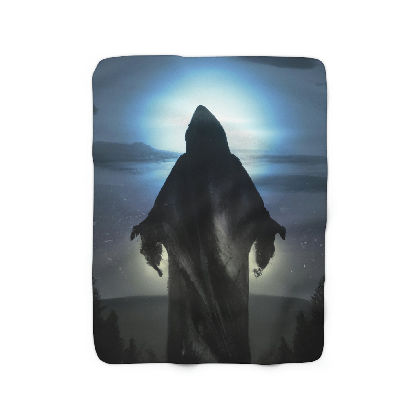 "The Shadow of the Moonlit Night" - The Alien Sherpa Fleece Blanket