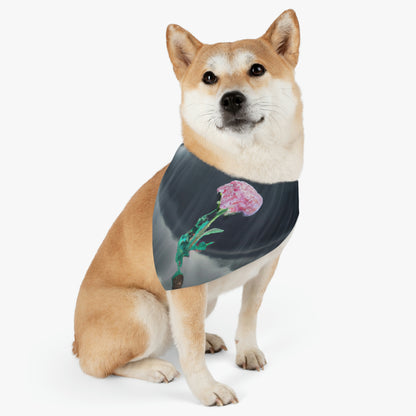 "Aight Against the Storm: The Story of a Lonely Flower" - The Alien Pet Bandana Collar