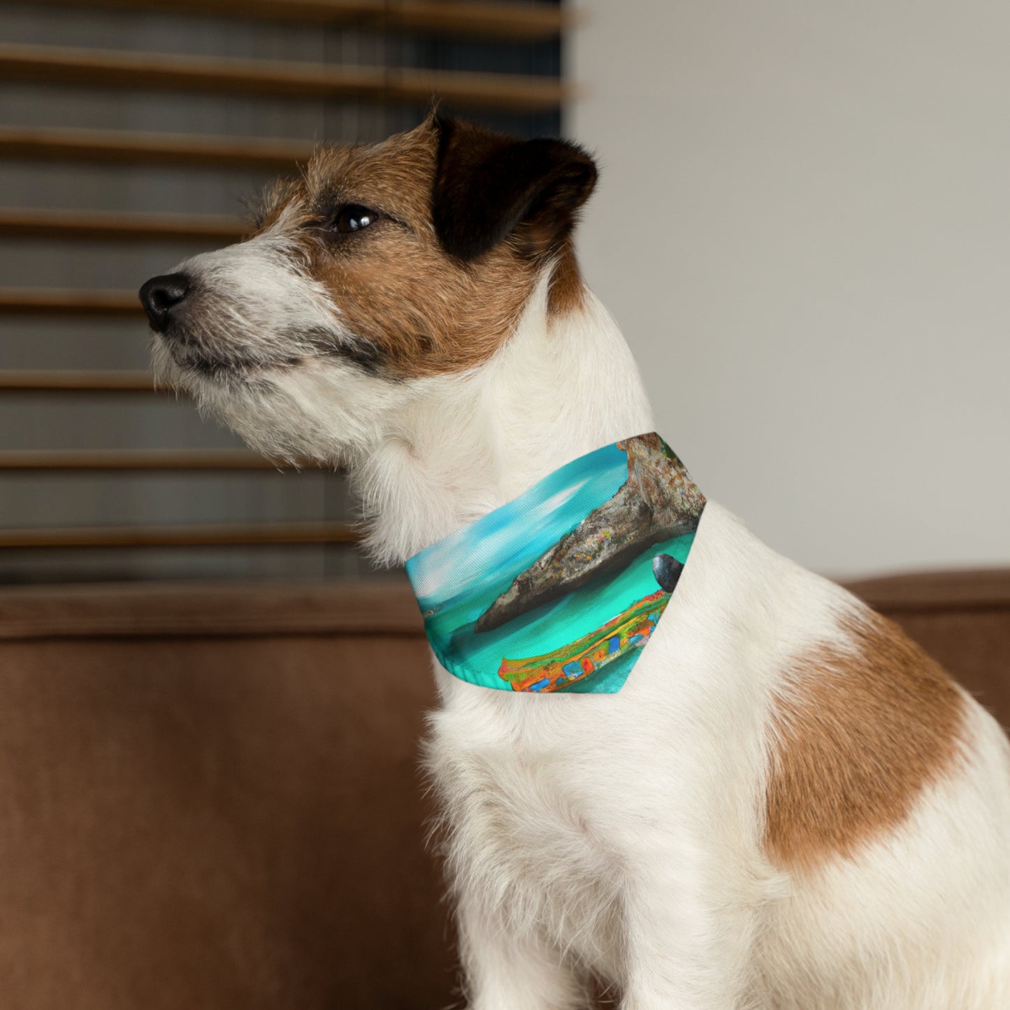 "Caribbean Fiesta on the Beach - A Digital Exploration of Mexican Culture" - The Alien Pet Bandana Collar