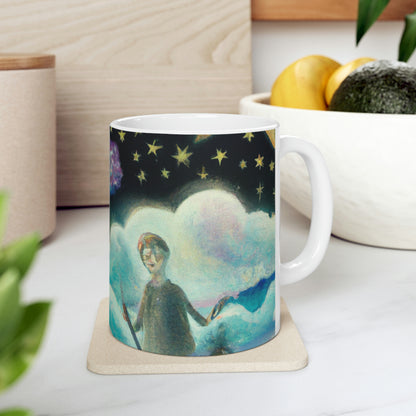 "Un mar de diamantes en la noche" - Taza de cerámica The Alien 11 oz