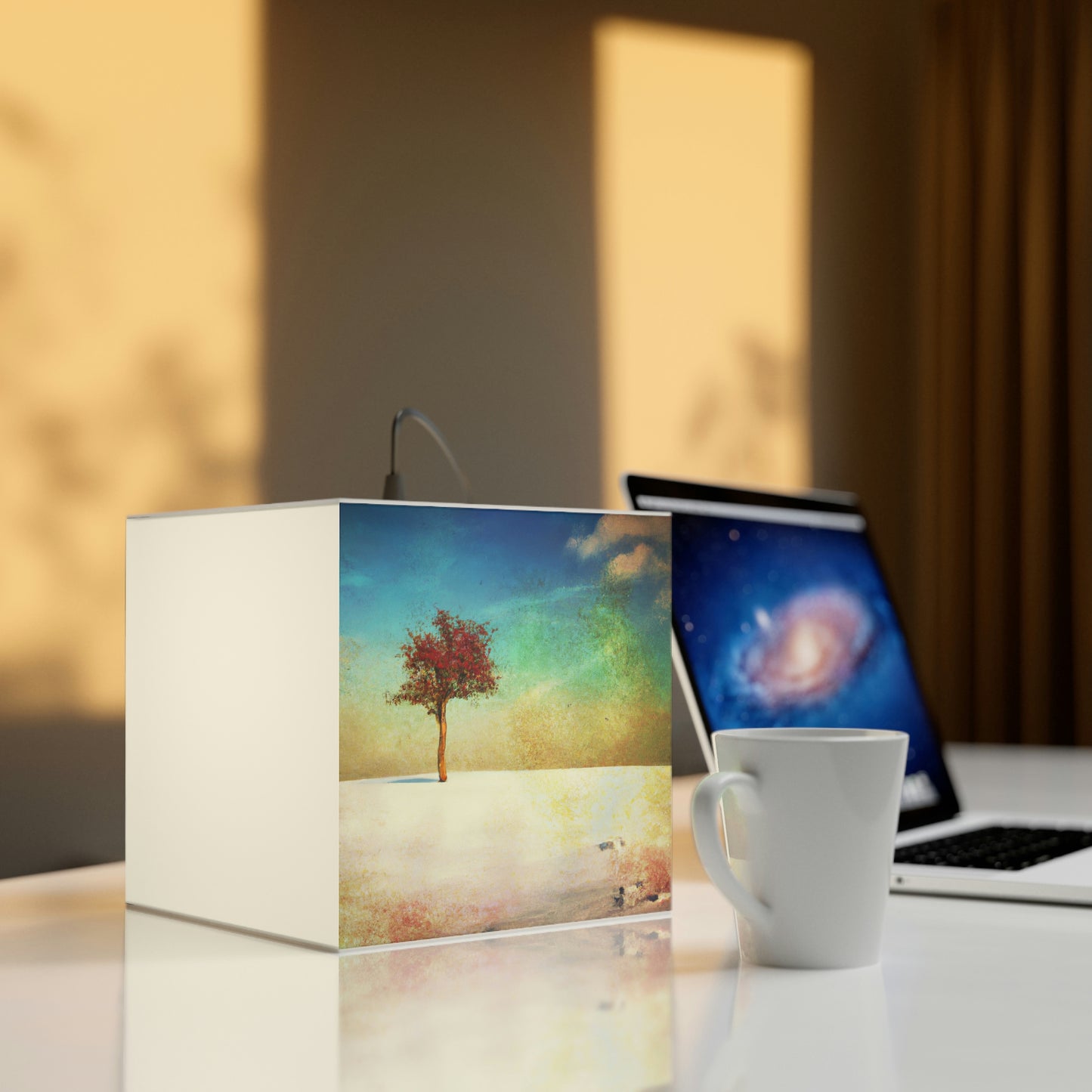 "Alone in the Snowy Meadow" - The Alien Light Cube Lamp