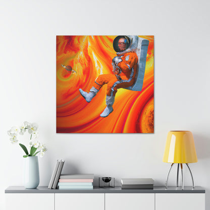 "Journeying in the Burning Orange Galaxy" - The Alien Canva