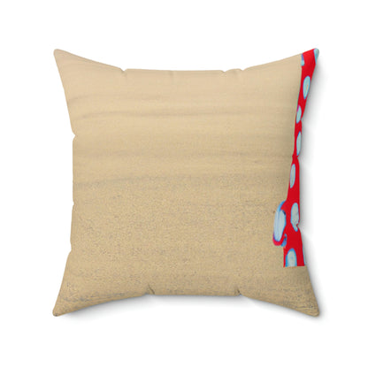 Deserted in the Dust: Stranded Rocket Odyssey - The Alien Square Pillow