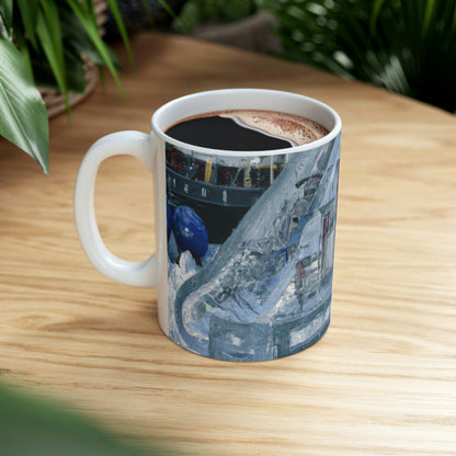 "Frozen Melodies: Crafting Music with Ice" - The Alien Ceramic Mug 11 oz