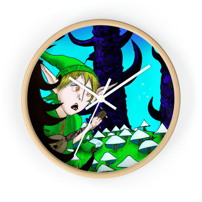 "The Tune-Trotting Elf and the Haunted Forest" - The Alien Wall Clock