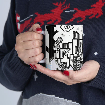 "Ghostly Haze: The Forgotten City". - The Alien Ceramic Mug 11 oz