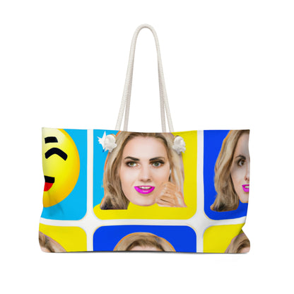 "Emoji-zing a Celebrity: A Pop Art Portrait" - The Alien Weekender Bag