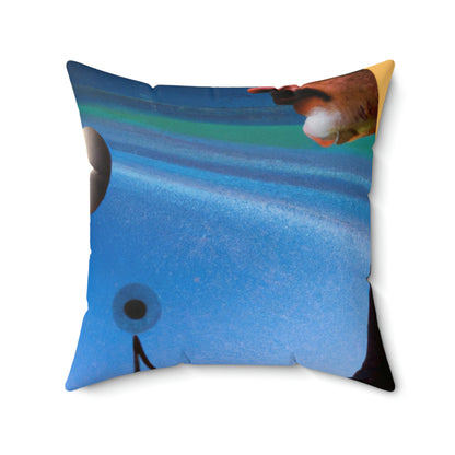 "Eine zufällige Begegnung zwischen schicksalhaften Fremden" - Das Alien Square Pillow