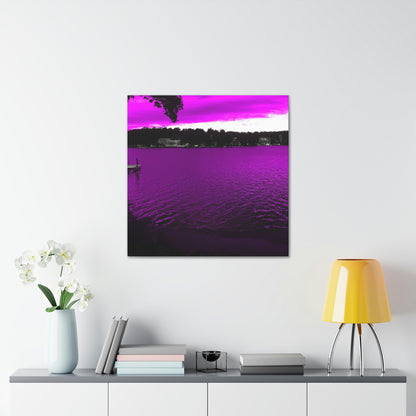 "The Neon Purple Lakefront" - The Alien Canva