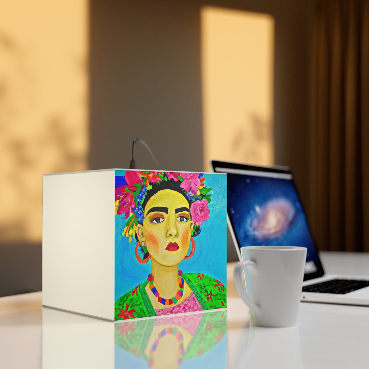 "Fierce and Free: A Frida Kahlo-Inspired Tribute to Mexican Women" - The Alien Light Cube Lamp