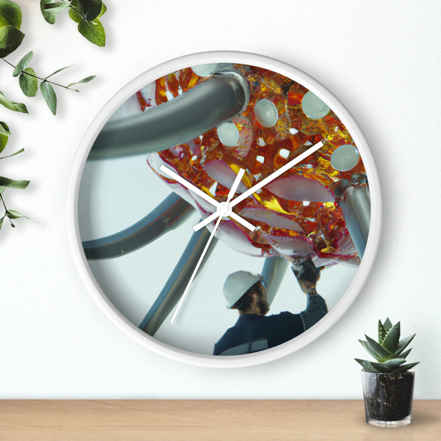 "Robotic Flower Power" - The Alien Wall Clock