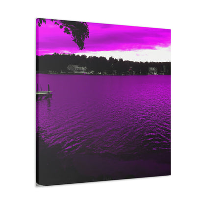 "The Neon Purple Lakefront" - The Alien Canva