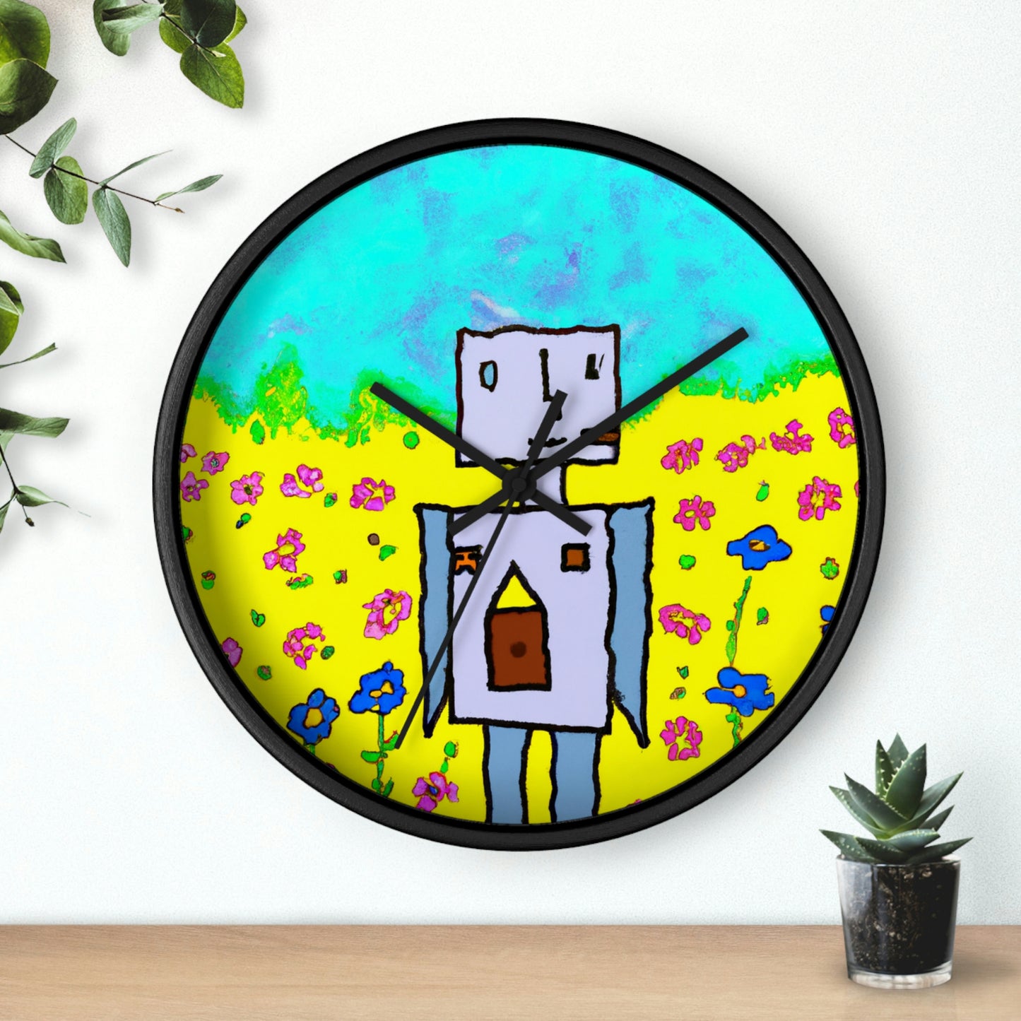 "Un pequeño milagro en un mar de flores" - El reloj de pared alienígena