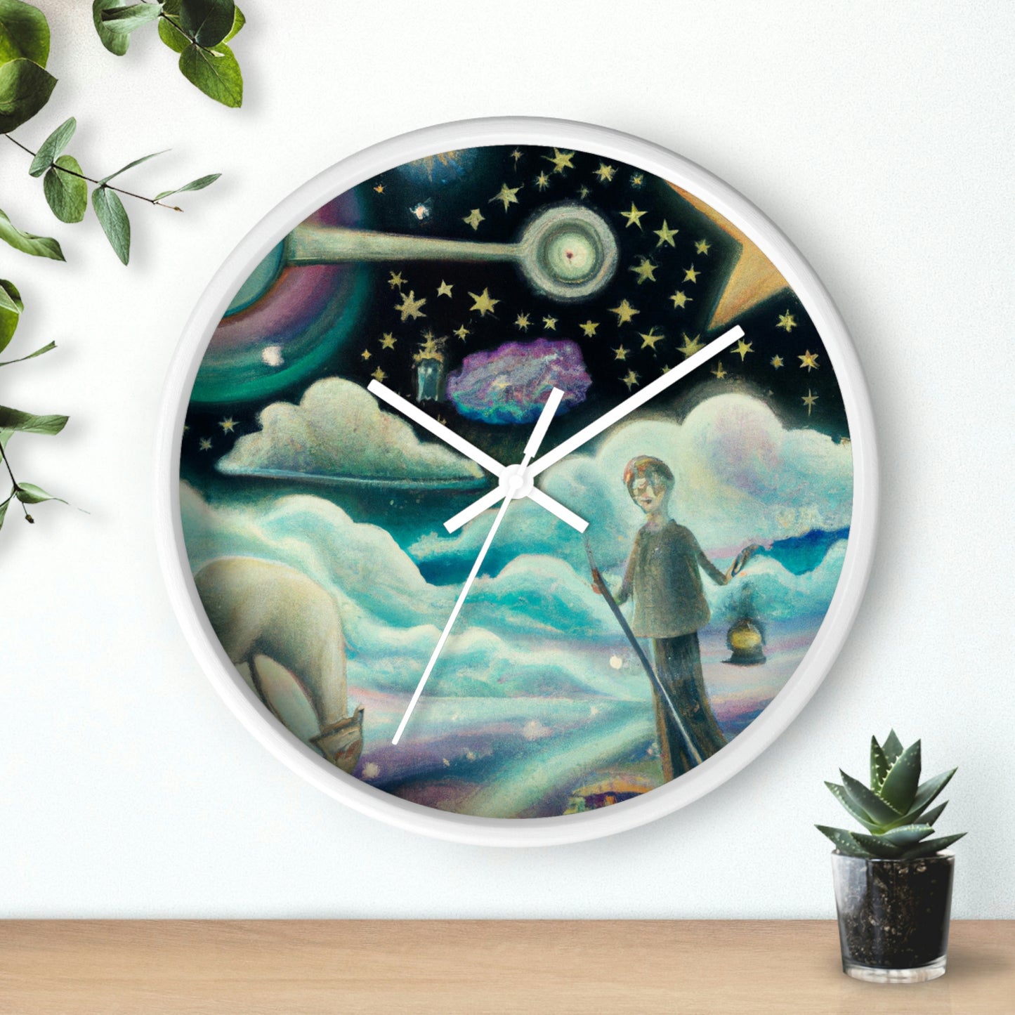 "Un mar de diamantes en la noche" - El reloj de pared alienígena