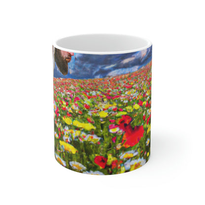 "A Blissful Tour of Floral Splendor" - The Alien Taza de cerámica 11 oz