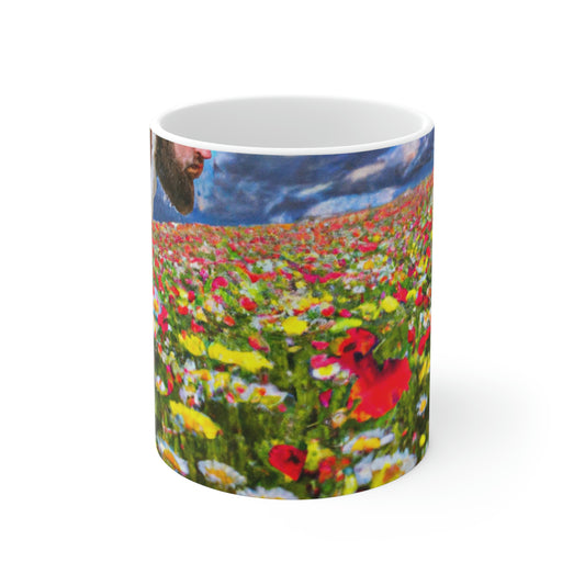 "A Blissful Tour of Floral Splendor" - The Alien Ceramic Mug 11 oz