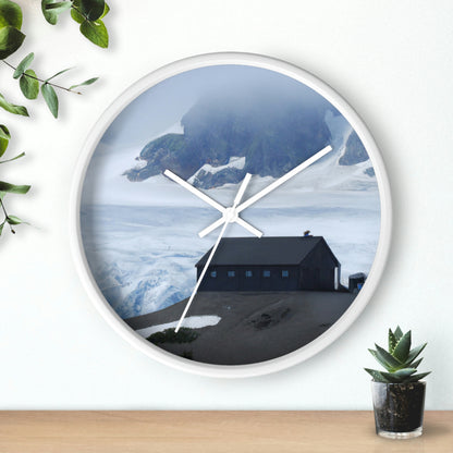 "Frozen Fears: A Haunted Glacier House" - The Alien Wall Clock