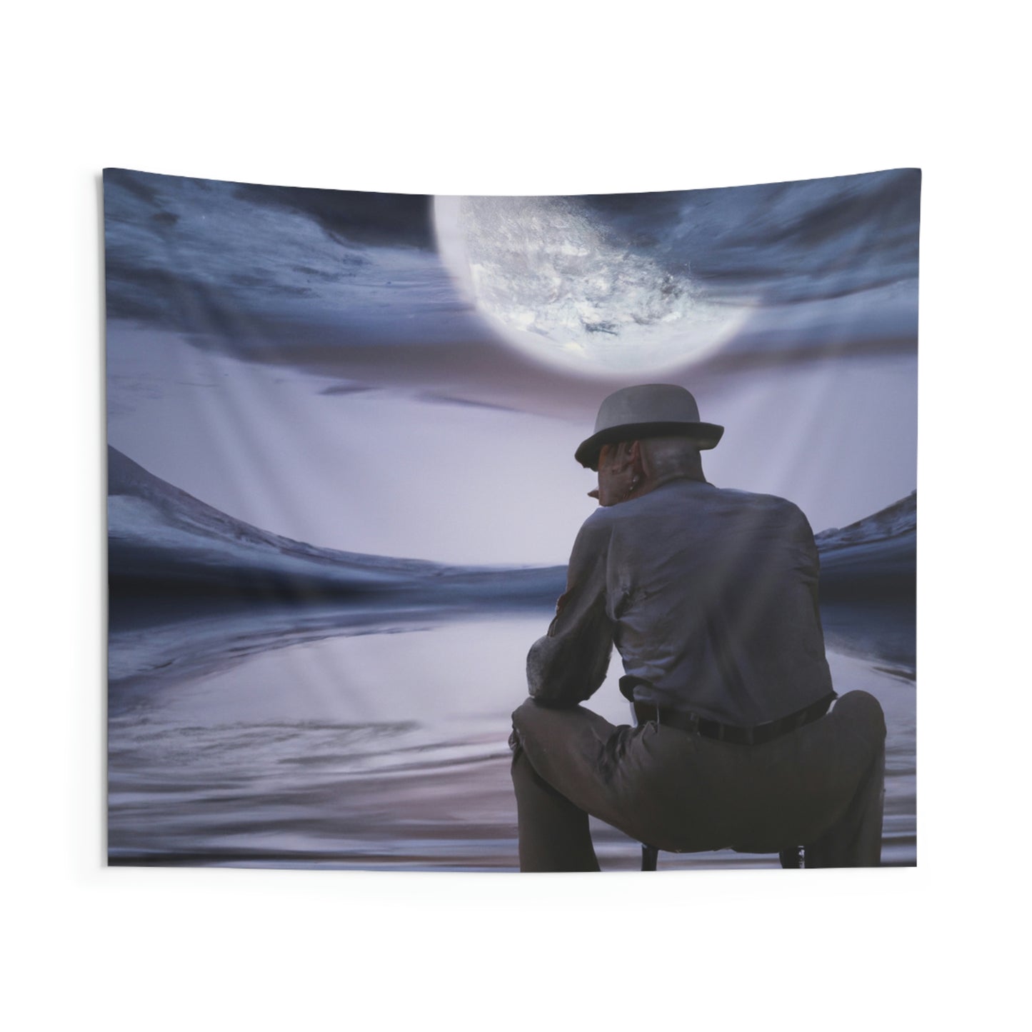 Moonlight Reflections on a Quiet Lake - The Alien Wall Tapestries