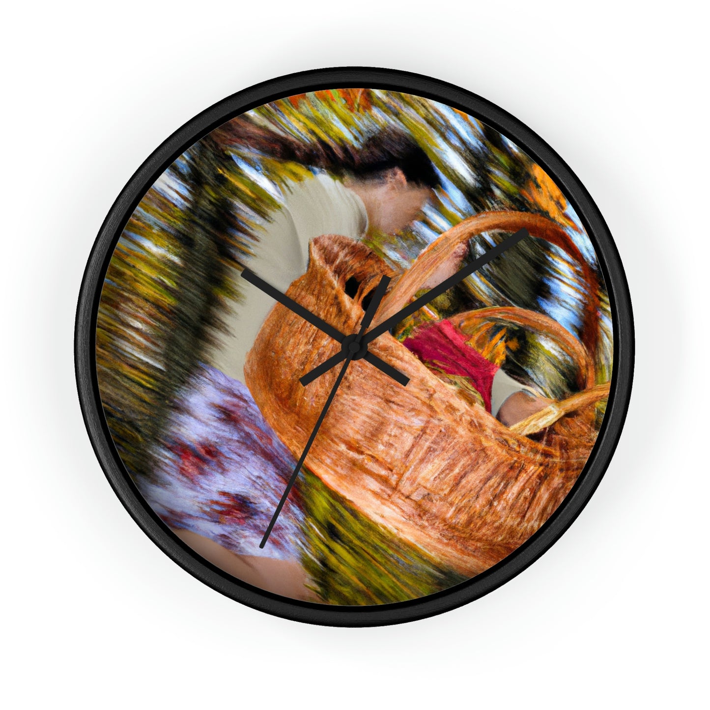 "Autumn Picnic in the Forest" - The Alien Wall Clock