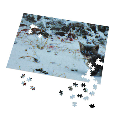 "Brave Kitten in the Frozen Storm" - The Alien Jigsaw Puzzle