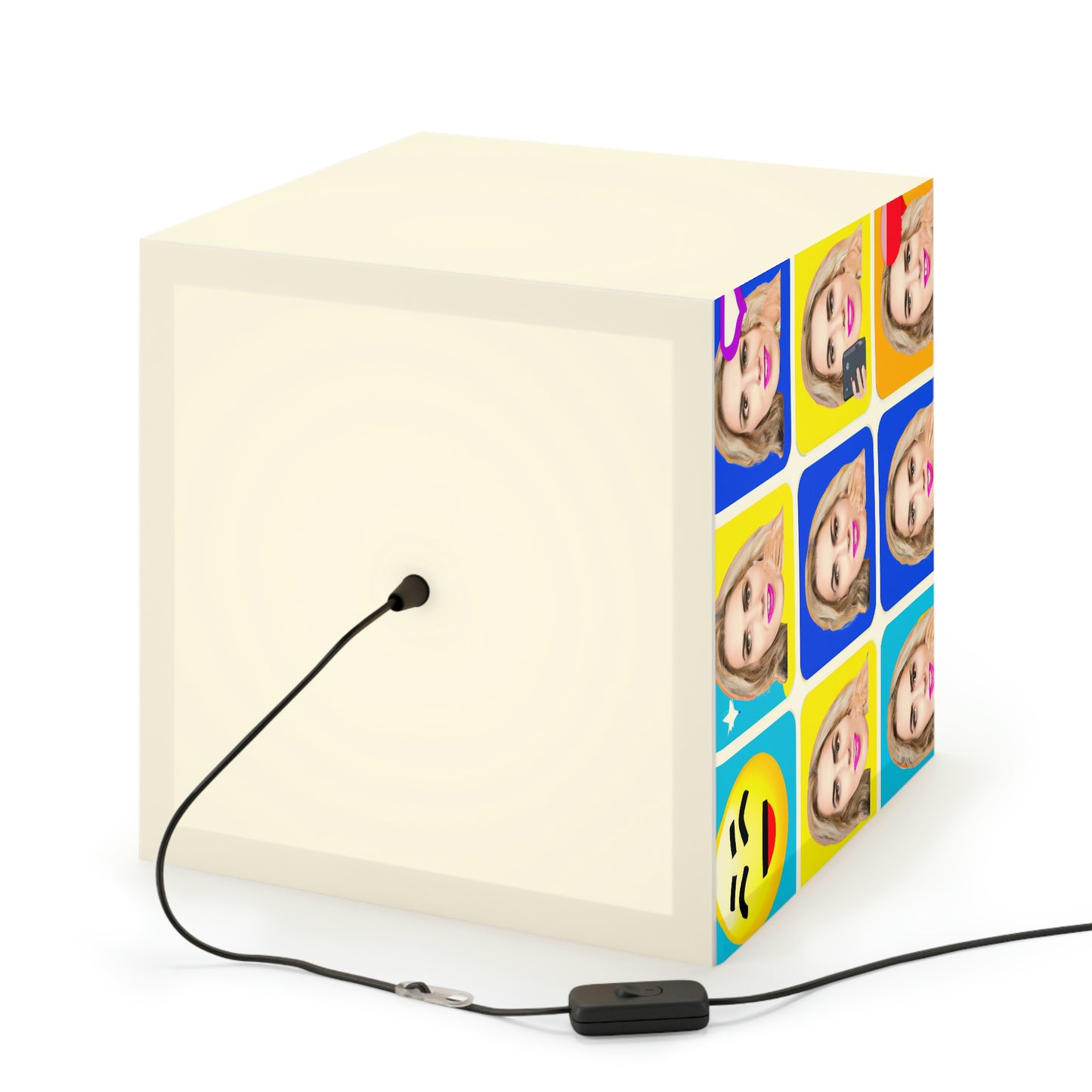 "Emoji-zing a Celebrity: A Pop Art Portrait" - The Alien Light Cube Lamp