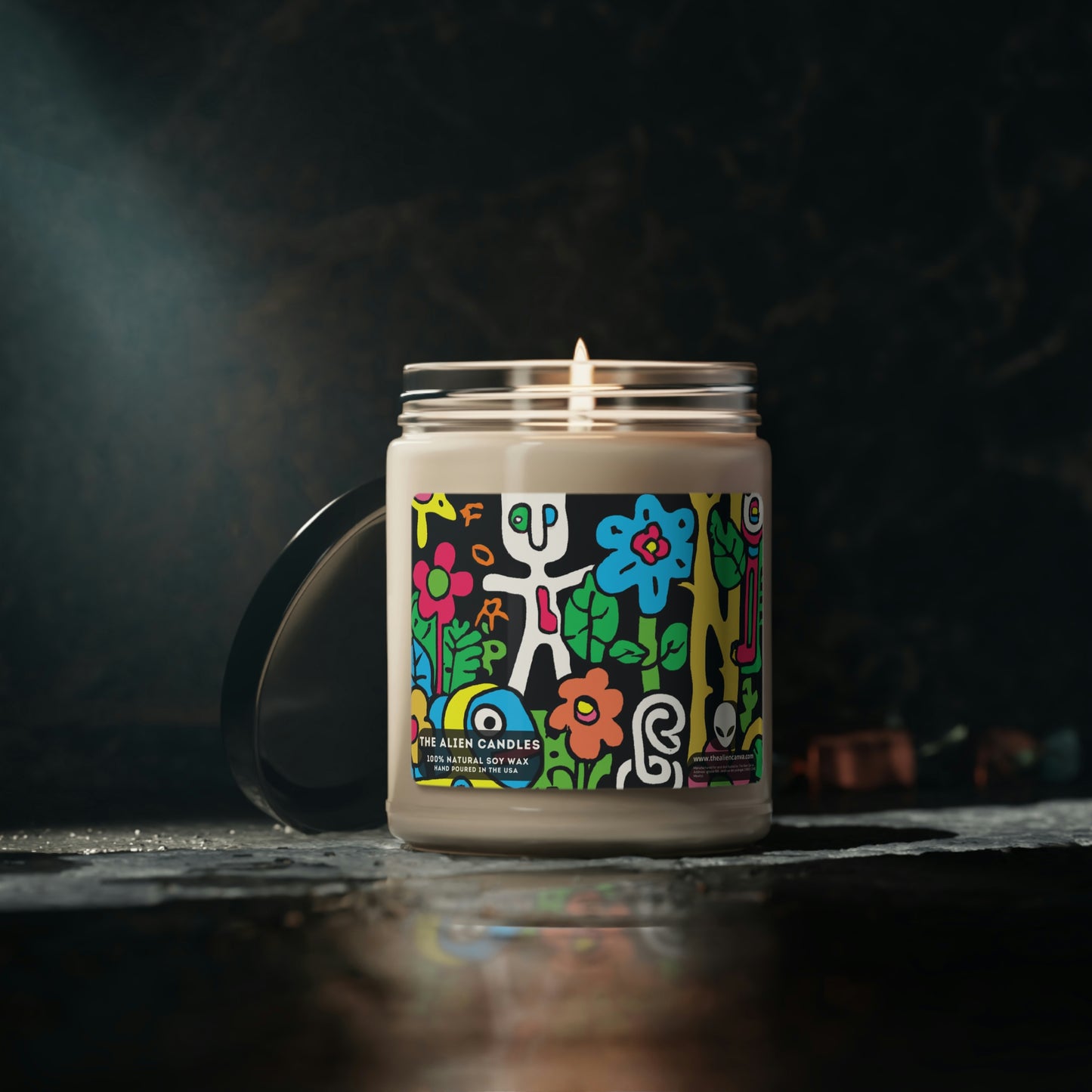 Der verzauberte Garten der Wunder – Duftende Sojakerze, 9oz – The Alien Candles