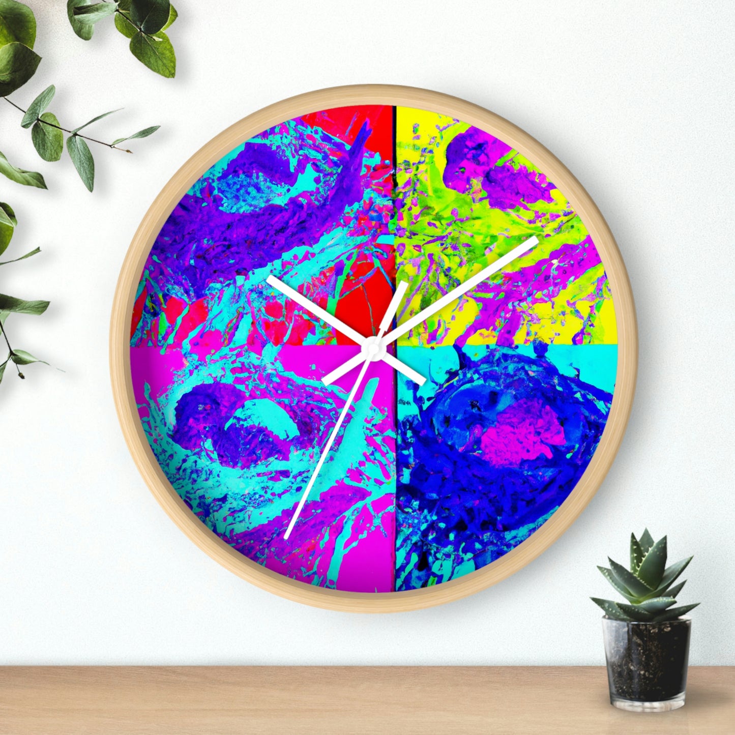 "A Rainbow of Feathered Friends" - The Alien Wall Clock