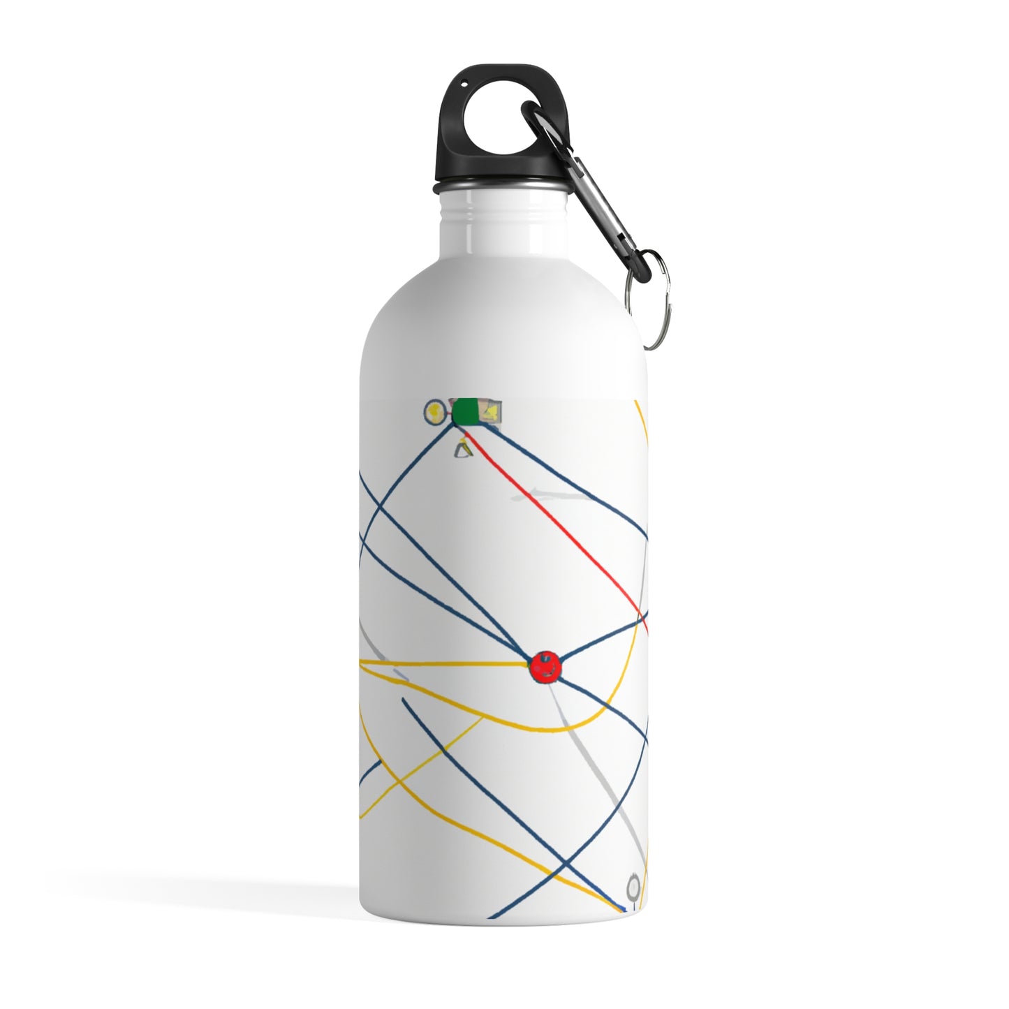 "Exploring the Dynamic Topology: Artful Visualization of a Network Structure." - The Alien Stainless Steel Water Bottle