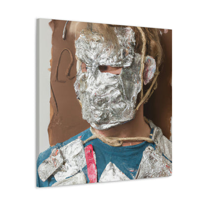 "Metallic Reflections: Unexpected Materials in Self-Portraiture" - Canvas