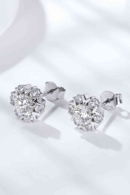 925 Sterling Silver Moissanite Stud Earrings