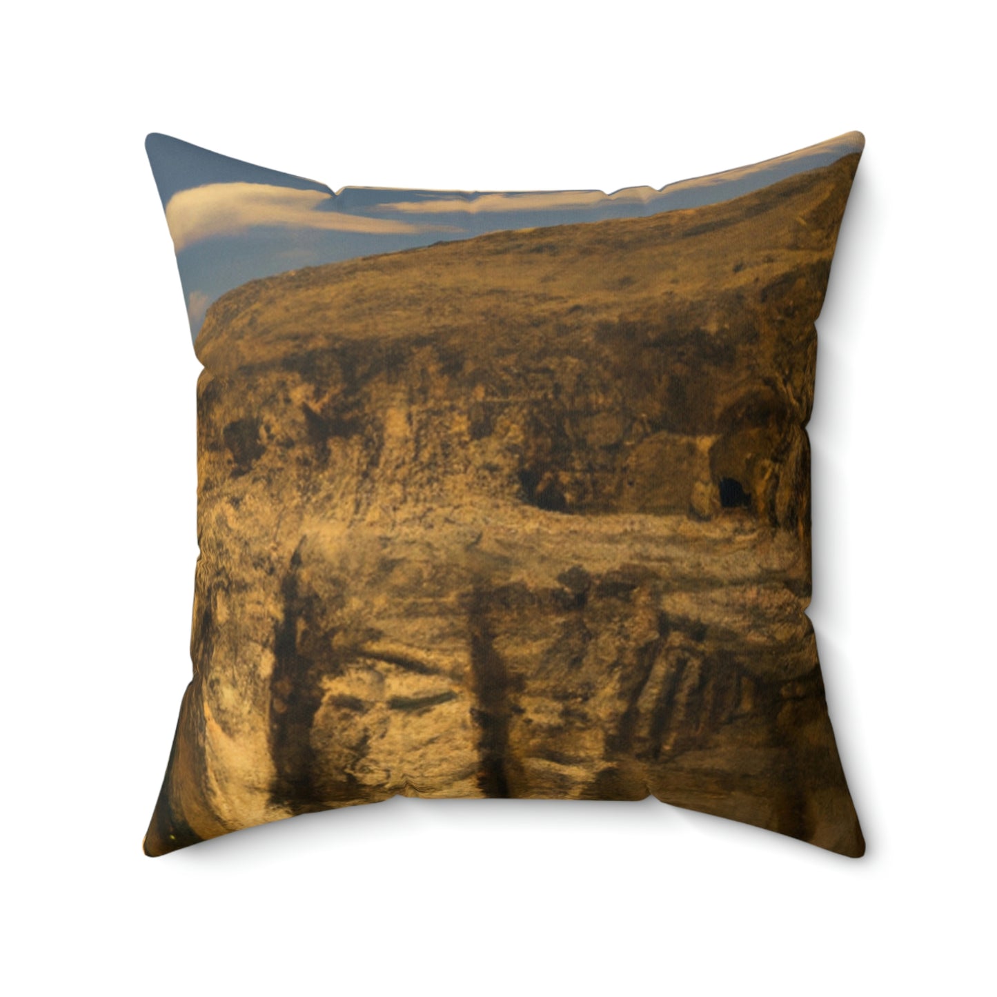 "Feline Flight Over the Grand Gulch" - The Alien Square Pillow