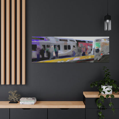 "Harboring the Hustle: Capturing the Vibrancy of the Train Station" - Canvas