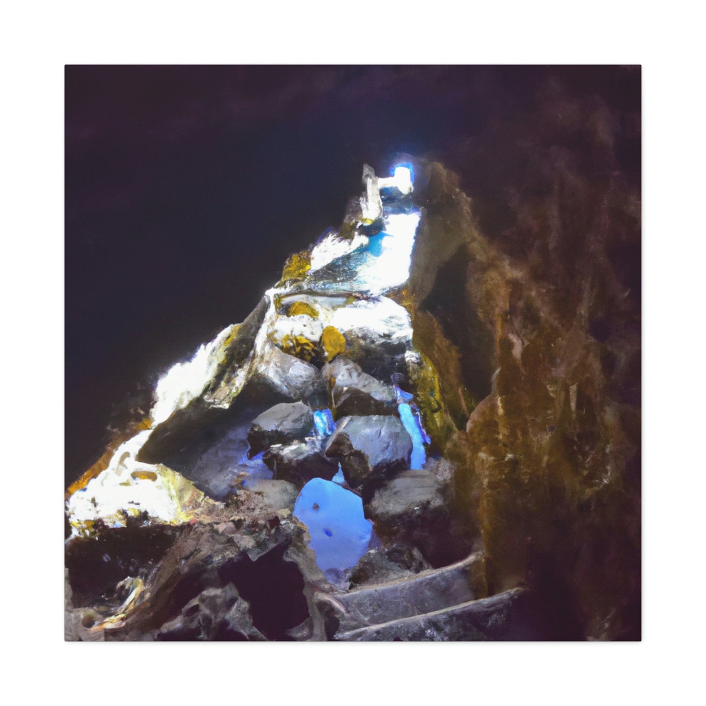 "Descendiendo a la antigua cueva marina" - The Alien Canva